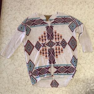 Aztec print sweater